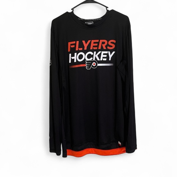 Black Flyers Hockey Long Sleeve Shirt size L